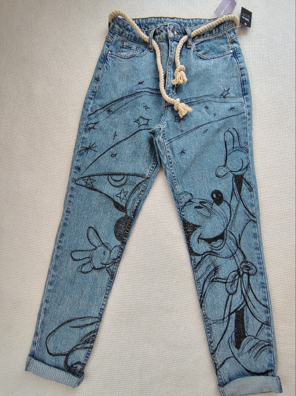 Disney Mickey Mouse Light Wash Denim Jeans Size 3.